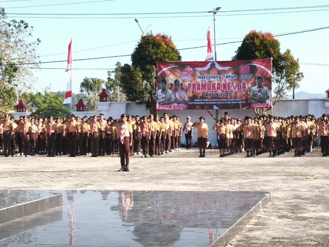 Komandan Kodim 1613 Sumba Barat Hadiri Upacara HUT Pramuka ke-64