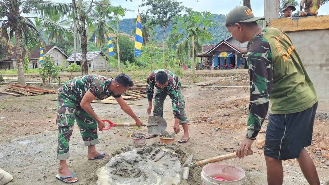 Pembangunan MCK Terus Di Genjot Satgas TMMD 125 Kodim 1417/Kendari