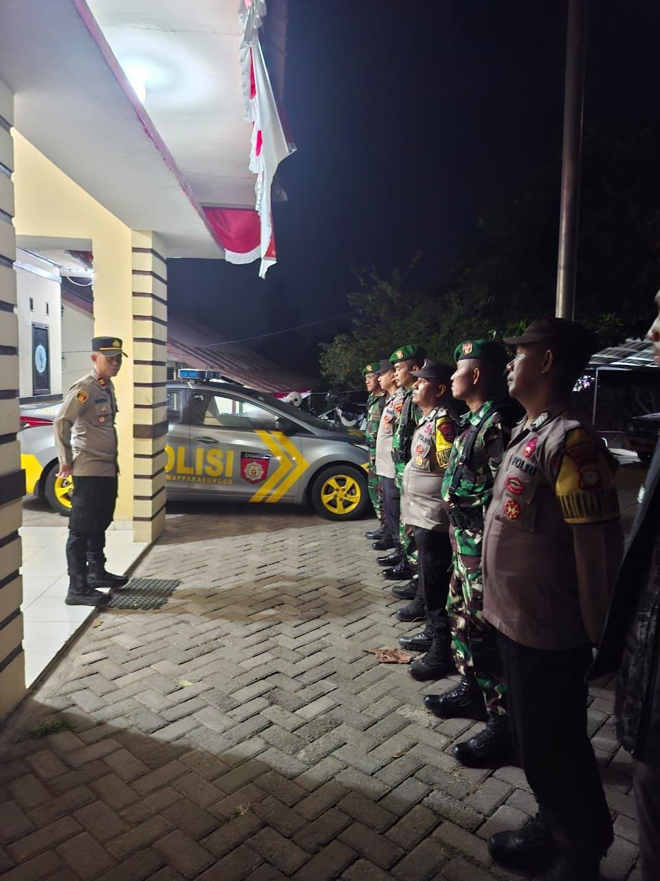 Personel Gabungan TNI-Polri, Apel Bersama Dilanjutkan Patroli, Ciptakan Situasi Wilayah Tetap Aman