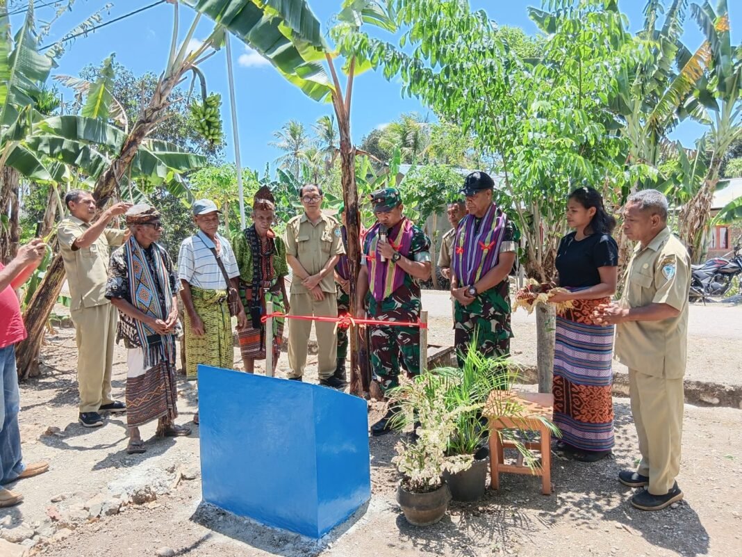 Dalam Rangka Menyambut HUT TNI Ke-80, Kodim 1618/TTU Persembahkan Sumur Bor Bagi Masyarakat Desa Letmafo