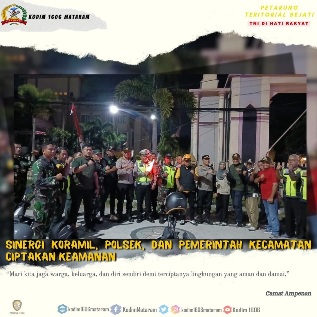Sinergi Koramil, Polsek, dan Pemerintah Kecamatan Ciptakan Keamanan