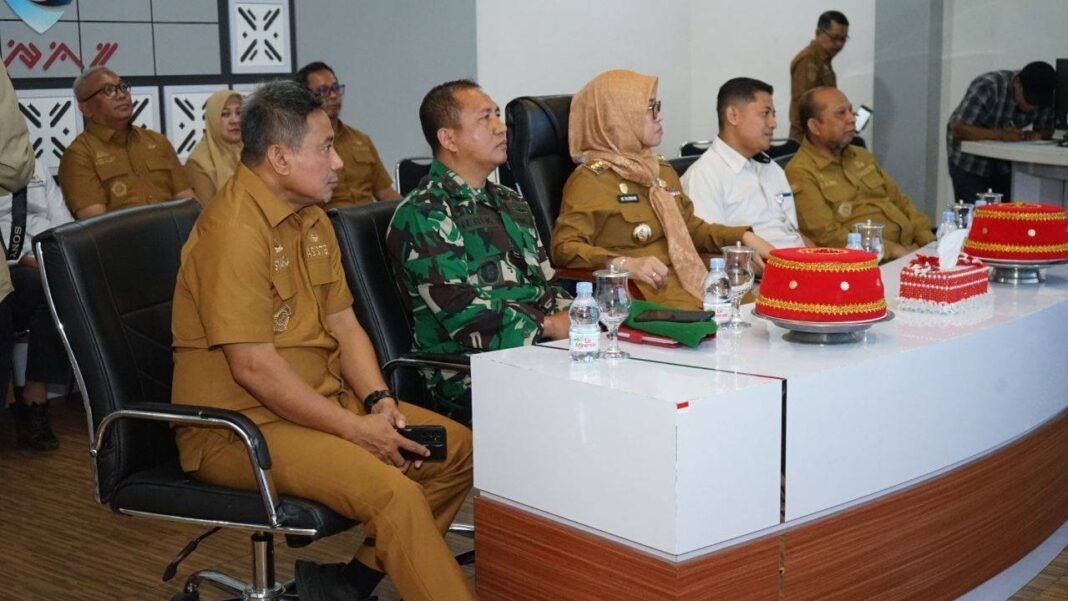 Dandim 1409/Gowa Bersama Forkopimda Ikuti Rakor Virtual Pengendalian Inflasi 2025