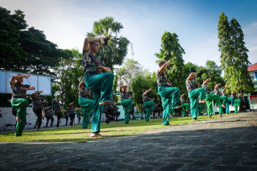 Kodim 1426 Takalar Gelar Latihan Pencak Silat Militer, Perkuat Kedisiplinan Dan Ketangkasan Prajurit