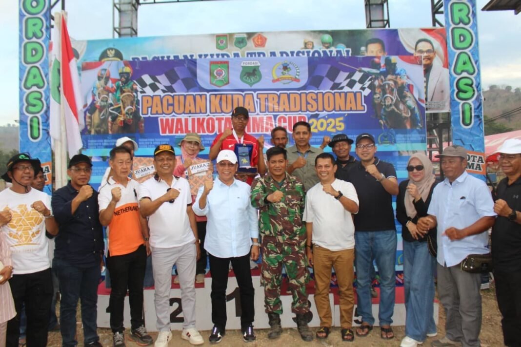 Sinergi Kodim 1608/Bima dan Pordasi Sukseskan Pacuan Kuda Walikota Bima Cup I