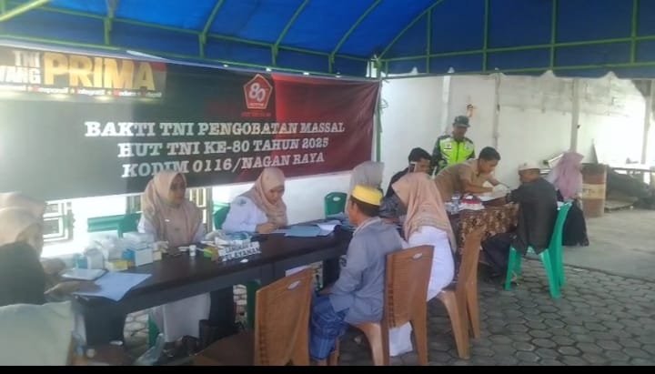 HUT ke-80 TNI: Pengobatan Massal Gratis untuk Masyarakat