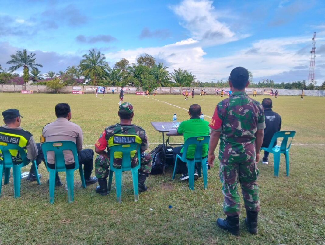 Turnamen Bola Kaki Piala Keuchik Cup II 2025 di Teunom Digelar Aman Berkat Pengamanan TNI-Polri