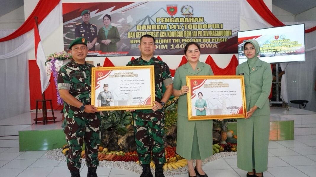 Kunjungan Kerja Danrem 141/Tp ke Kodim 1409/Gowa Perkuat Sinergi TNI dan Forkopimda