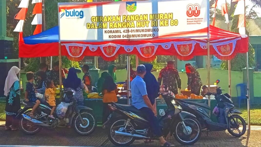 Gelar Gerakan Pangan Murah, Kodim 0428/Mukomuko Digeruduk Warga