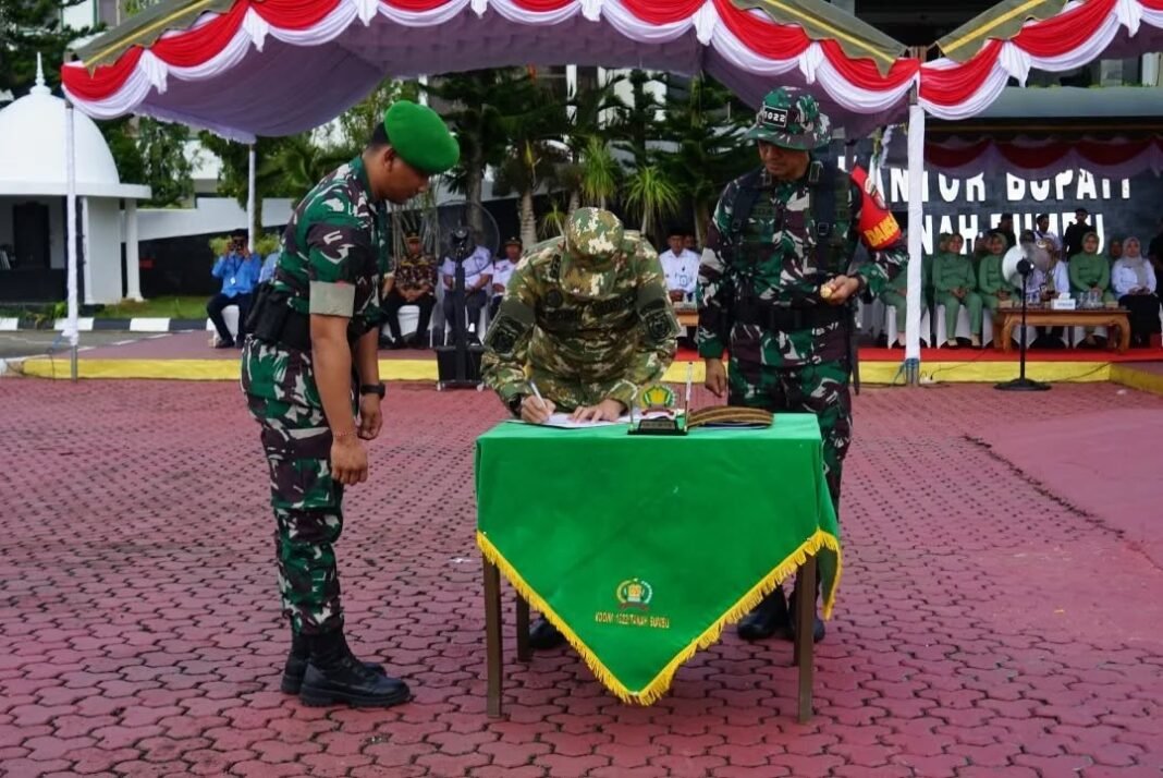 TMMD ke-126 Kodim 1022/Tanah Bumbu Resmi Dimulai: Wujud Sinergi TNI dan Pemerintah Bangun Desa Rejosari