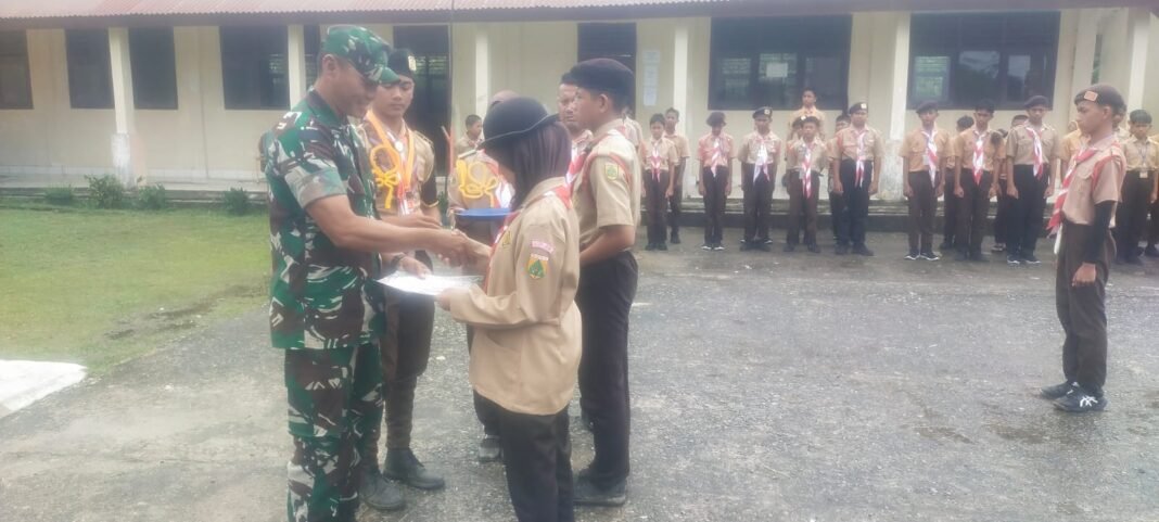 Danramil 03 Setia Bakti Tutup Perjusami/Jambore Ranting Tingkat Penggalang