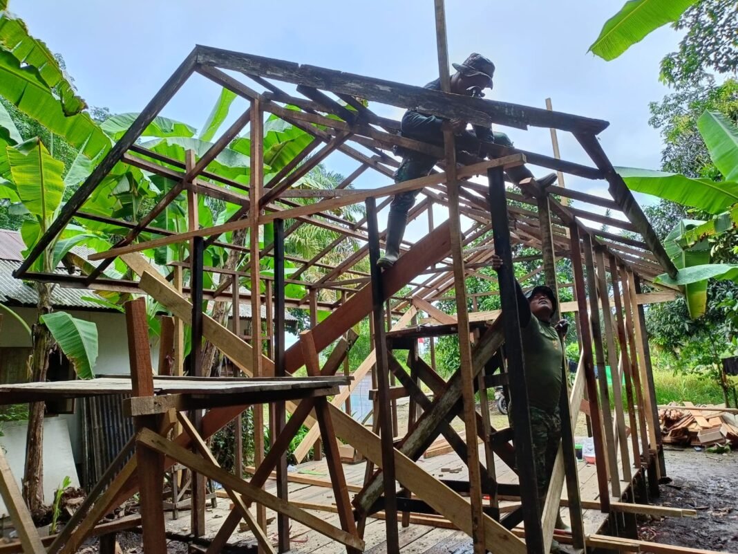 RTLH Sasaran 2: Struktur Utama Mulai Terpasang di Desa Tumih