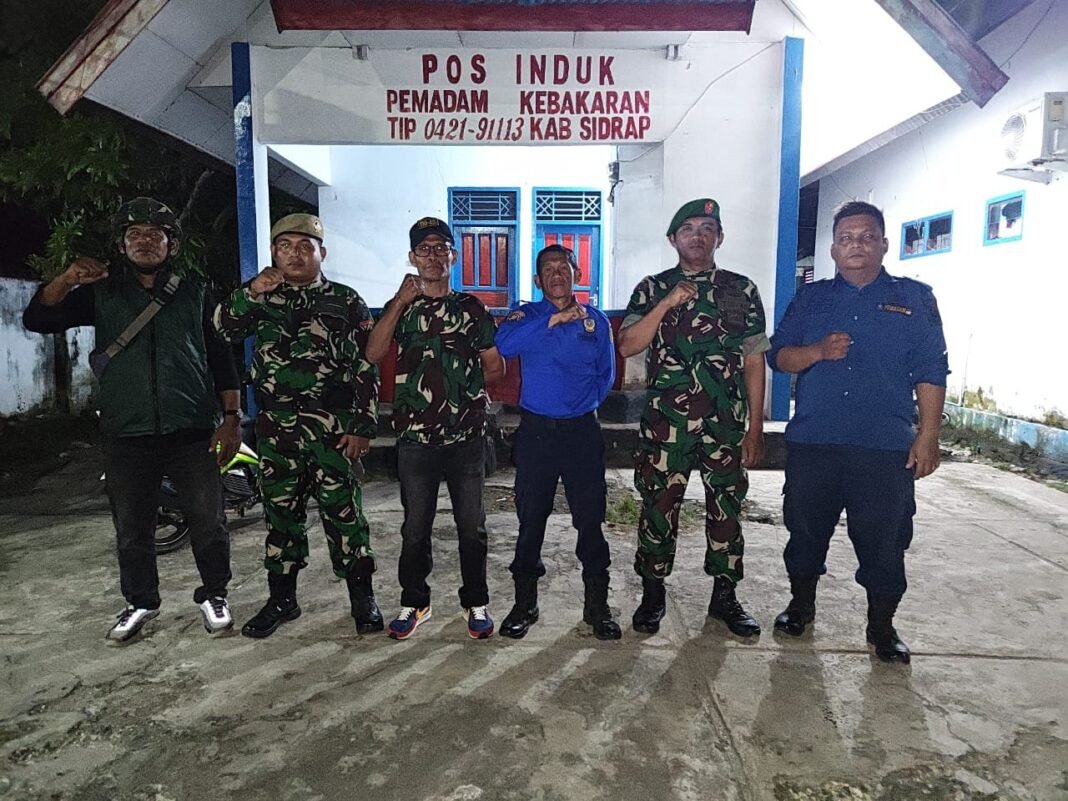 Koramil 1420-03/Maritengngae Gelar Patroli Malam, Jaga Keamanan Objek Vital dan Keramaian