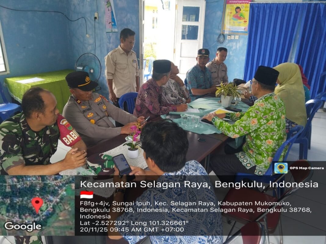 Cegah Stunting, Kodim 0428/MukoMuko Hadiri Koordinasi Rembuk Stunting,Tingkat Kecamatan Selagan Raya MukoMuko
