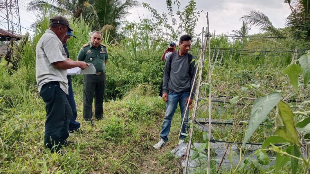 Tegaskan Komitmen Sukseskan Program KDKMP, Danramil Banjarangkan Survei Lahan Di Desa Tusan