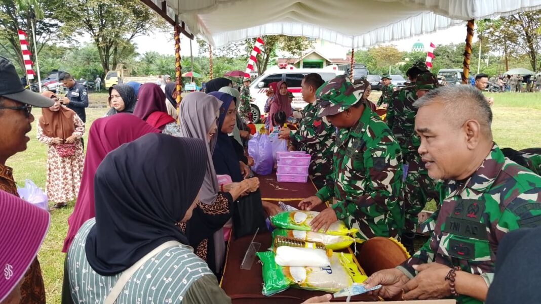 Sukses Pembangunan Desa, TMMD Hadirkan Pasar Murah Peduli Warga