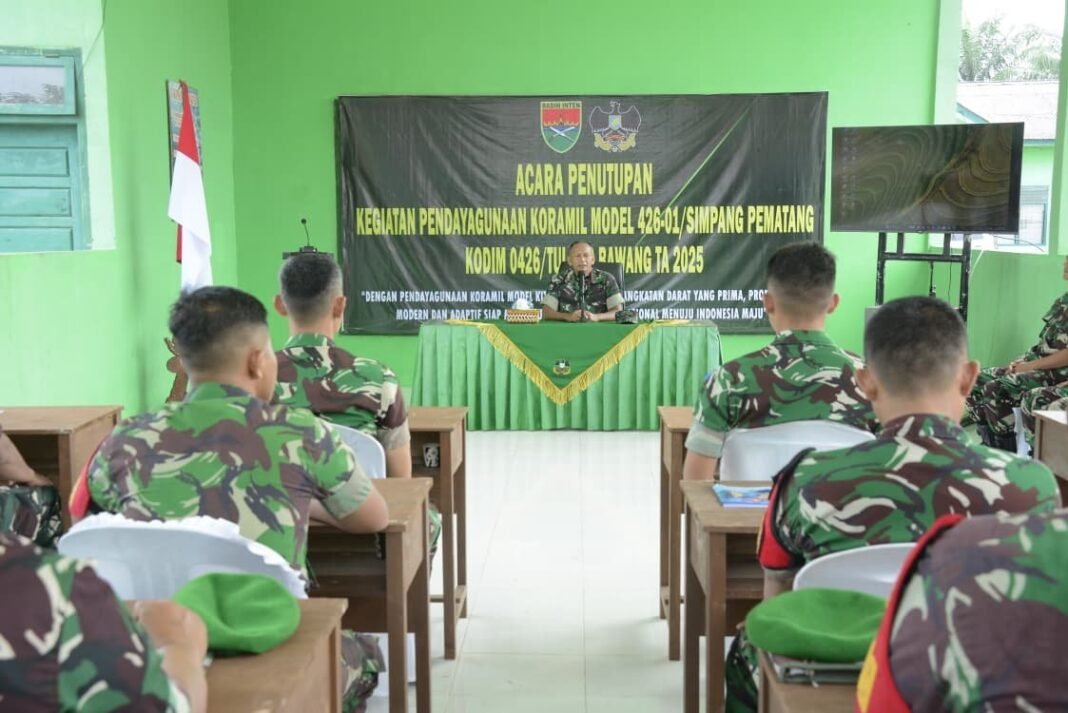 Mayor Inf Arif Affuan Tutup Kegiatan Pendayagunaan Koramil Model TA 2025 di Kab Mesuji