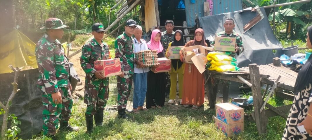 Karya Bakti Kodim 1420/Sidrap, membantu mengatasi kesulitan warga Bilokka yang Tinggal di Rumah Tidak Layak Huni