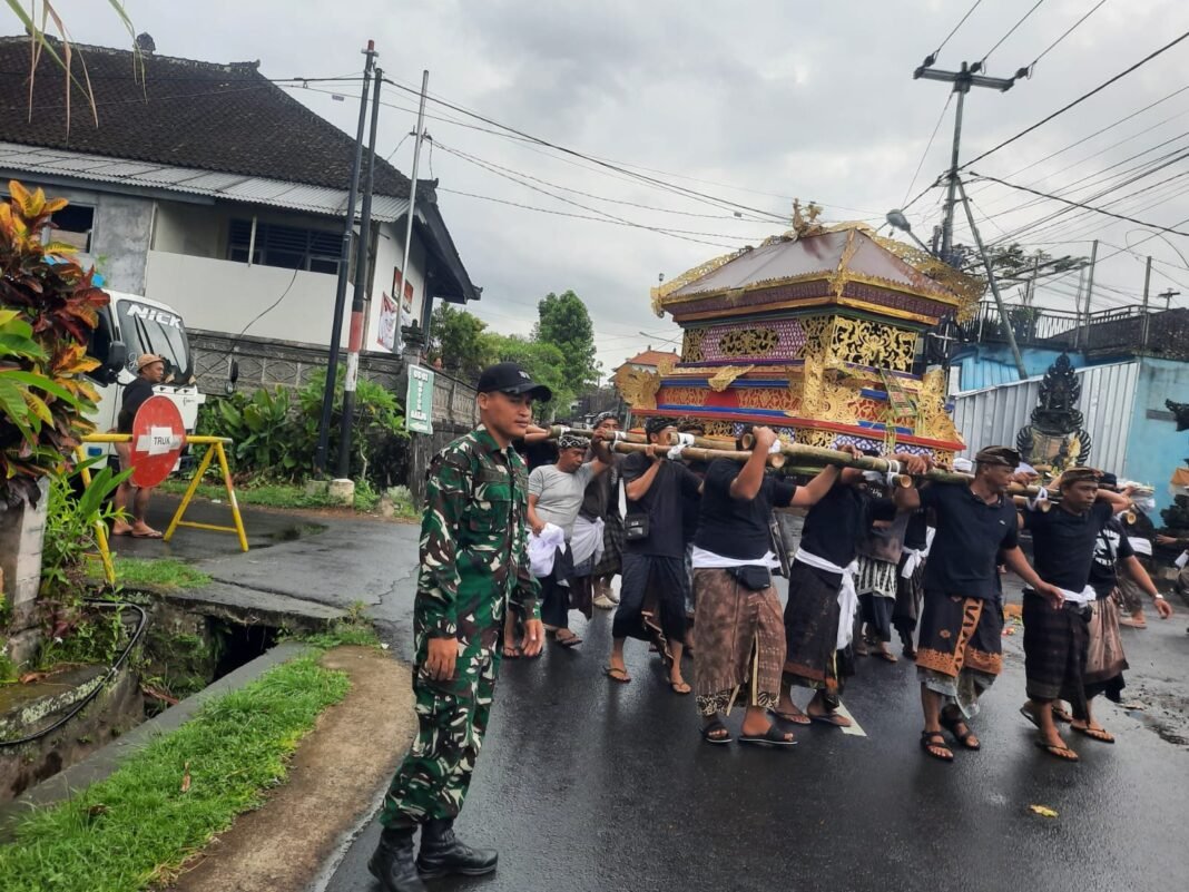 Kolaborasi Tiga Pilar Di Manduang Hadir Ciptakan Kelancaran Pengabenan warga