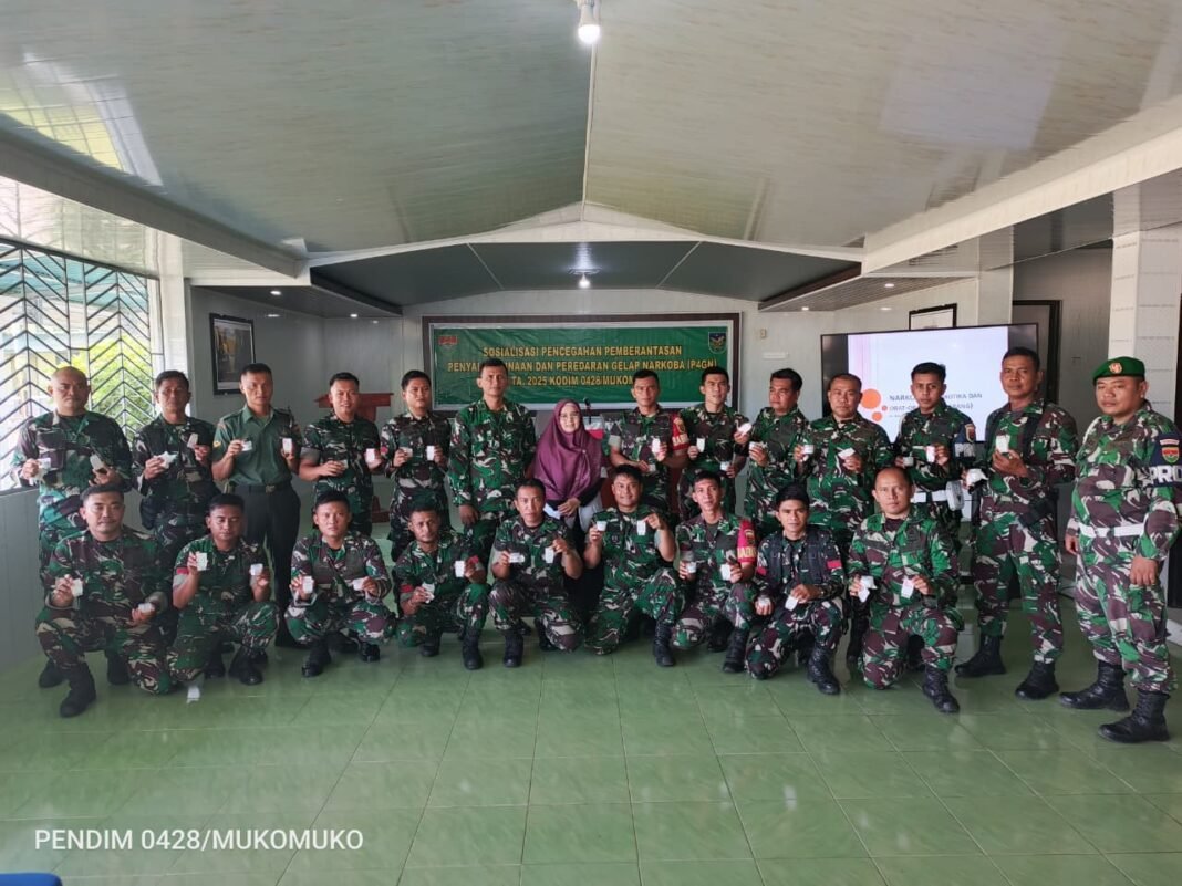 Kodim 0428/MukoMuko Galang Perang Melawan Narkoba Lewat Sosialisasi P4GN