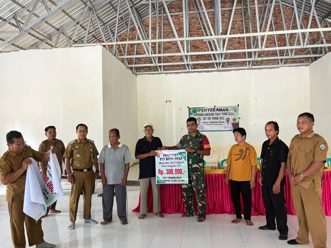 Babinsa Koramil 1015-08 Dampingi Penyaluran BLT DD, Pastikan Keluarga Penerima Manfaat Terlayani