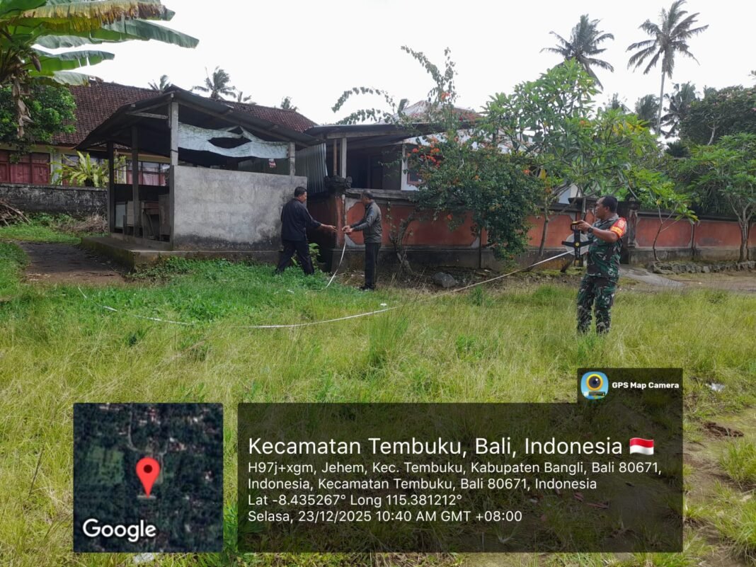 Danramil Tembuku Pimpin Pengukuran Lahan Koperasi Desa di Jehem