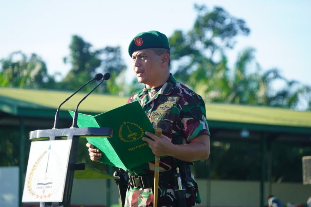 Danrem 012/TU Ingatkan Prajurit Jaga Disiplin dan Profesionalisme Lewat Upacara Rutin
