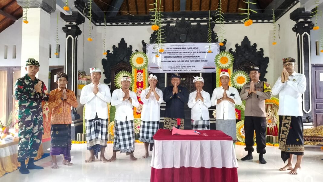 Danramil Nusa Penida Mobilisasi Babinsa untuk Amankan Upacara Tradisional