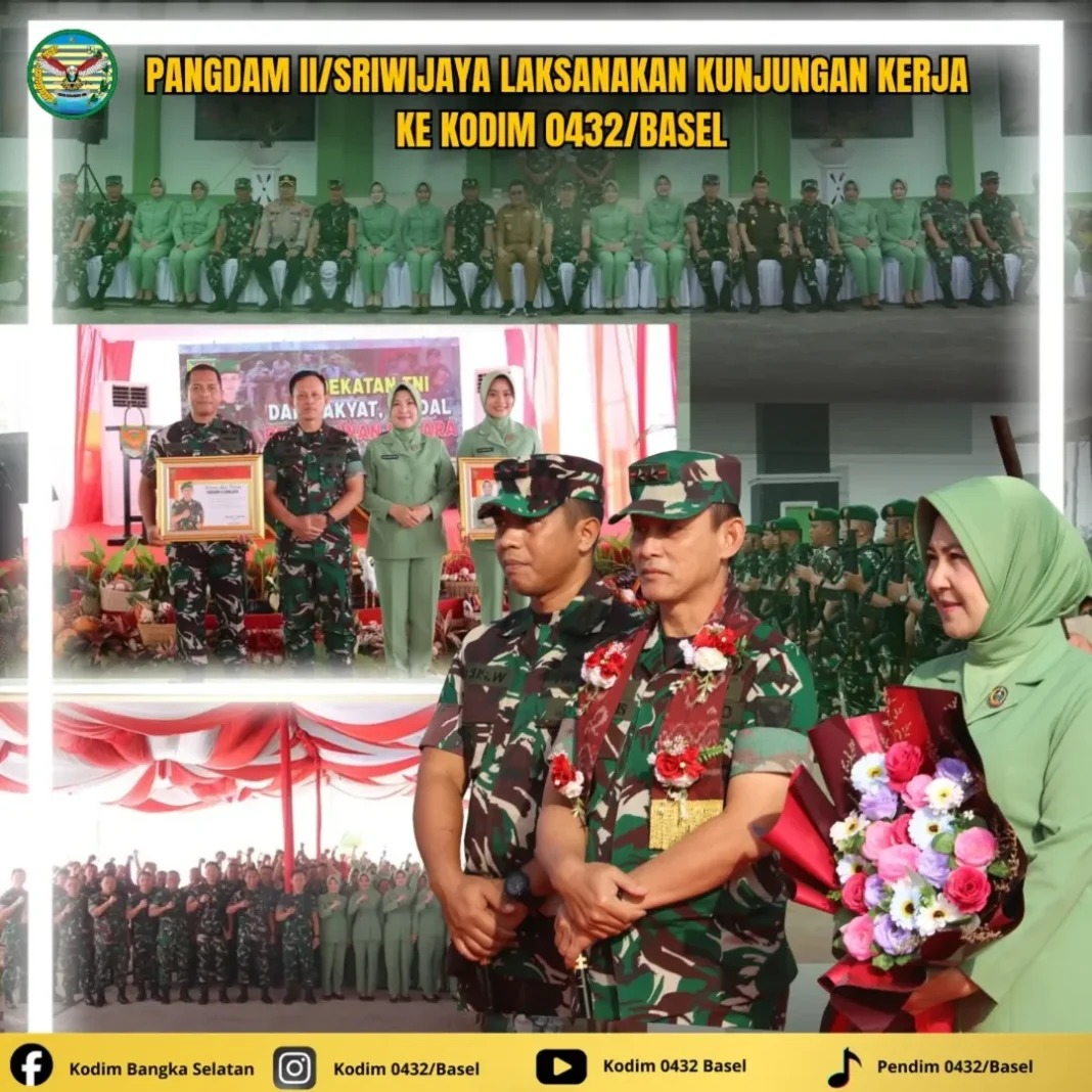Pangdam II/Sriwijaya Kunjungi Kodim 0432 di Bangka Selatan, Tingkatkan Kolaborasi TNI dan Forkopimda