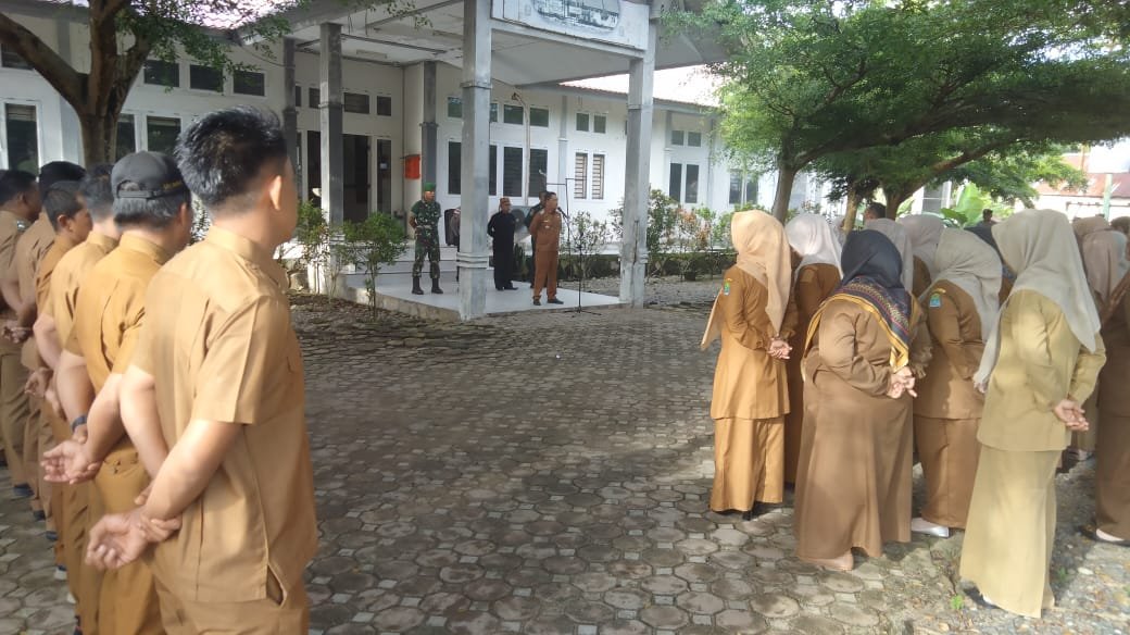 Forkopimcam Teunom Gelar Apel Gabungan Perkuat Sinergi Lintas Sektor