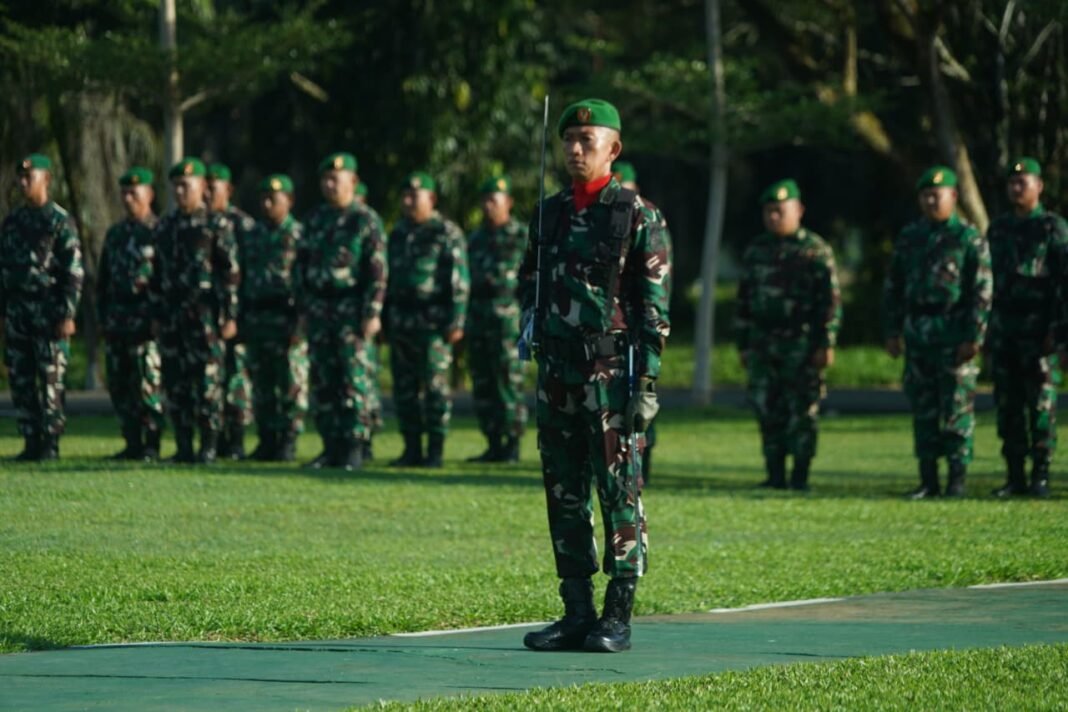 Lapangan Makorem Jadi Lokasi Upacara Bendera Mingguan Korem 012/TU