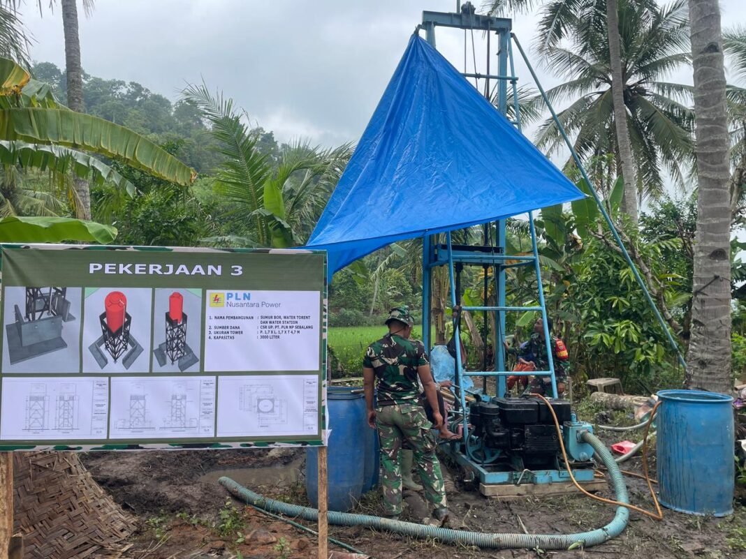 TMMD Berhasil Bor Sumur Hingga Kedalaman 15 Meter di Dusun Waringin, Desa Kota Jawa