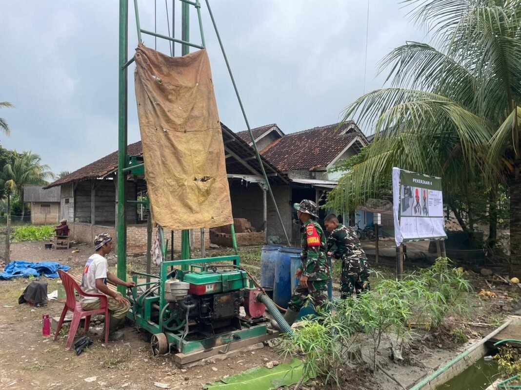 Pembangunan Sumur Bor TMMD Capai Kedalaman 30 Meter di Desa Tanjung Rejo