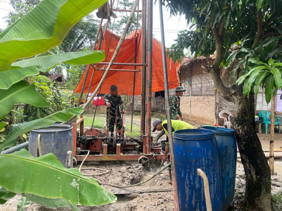 Progres Pengeboran Sumur Bor TMMD di Desa Kubu Batu Capai 25 Meter