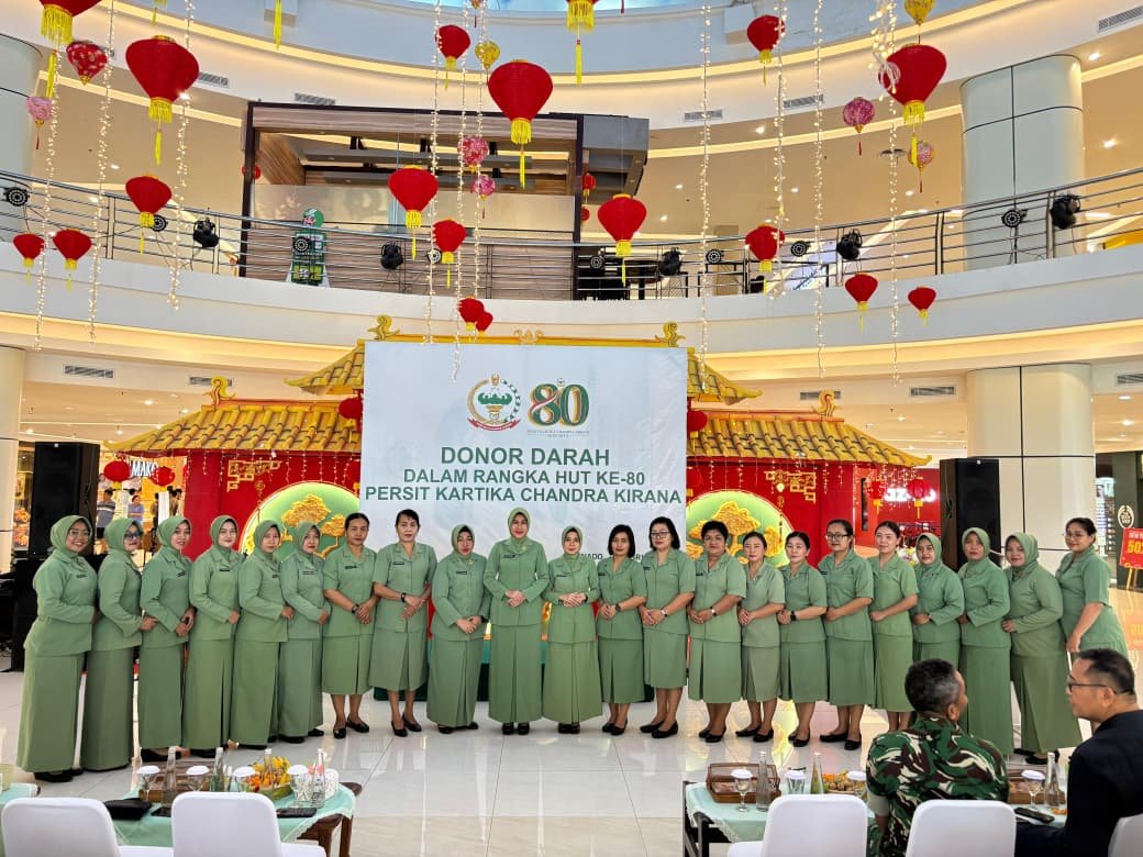Persit KCK Cabang XVII Dim 1309/Manado Selenggarakan Donor Darah Peringati HUT ke-80