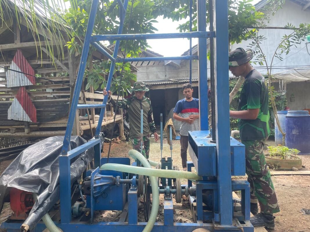 Kodim 0421/LS Memulai Pemasangan Alat Bor di Desa Gunung Sari