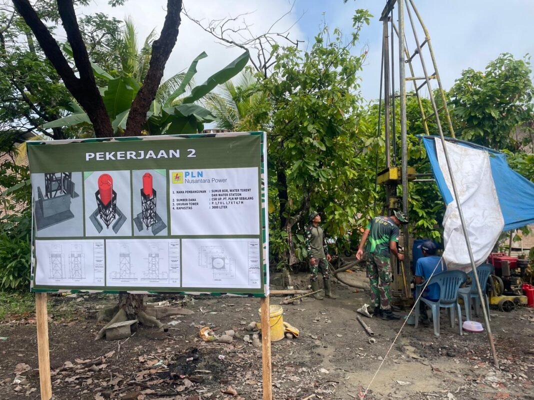Pengerjaan Sumur Bor TMMD Kodim 0421/LS di Desa Tanjung Rejo Mencapai Kedalaman 43 Meter