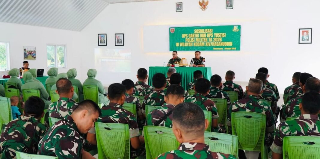 Sosialisasi Penegakan Disiplin Prajurit di Kodim 1420/Sidrap