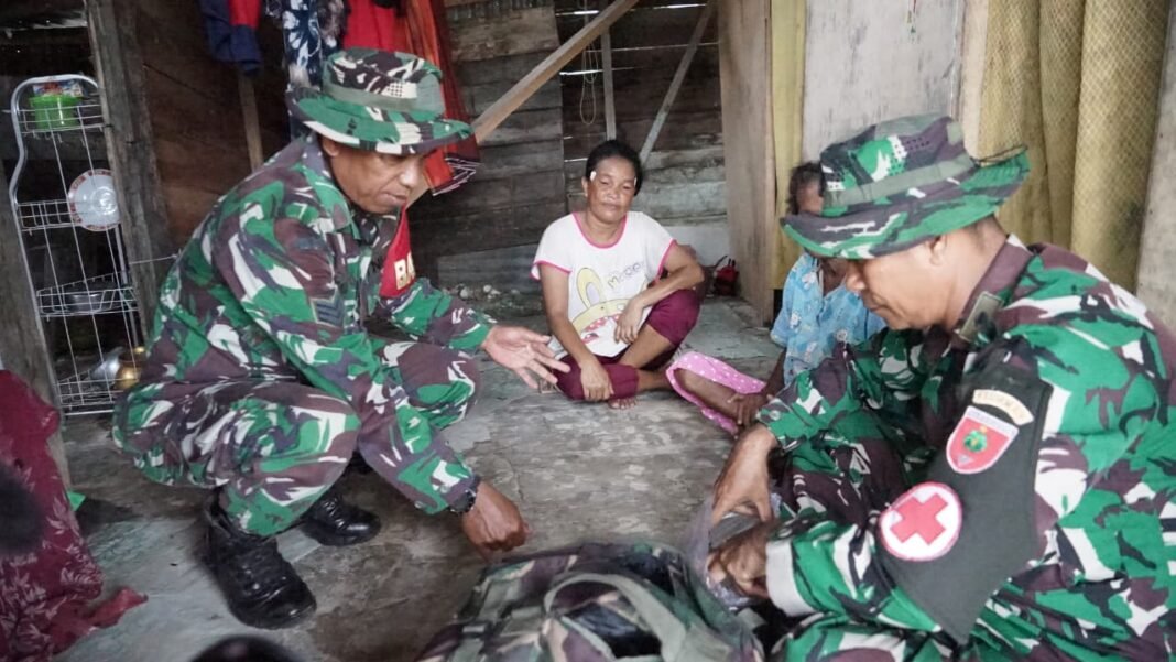 Satgas TMMD ke-127 Lakukan Pelayanan Kesehatan Langsung di Petoaha