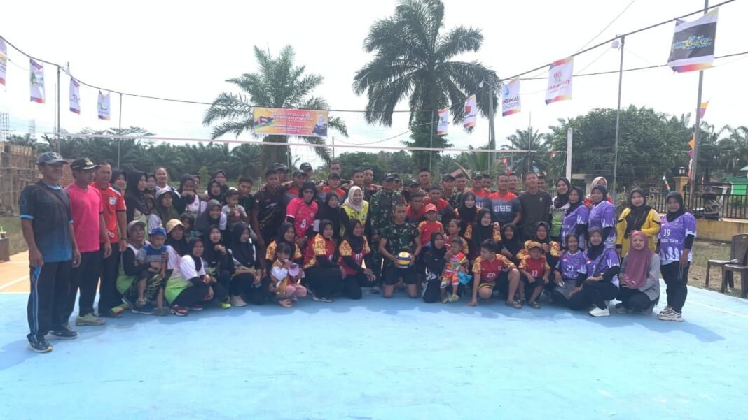 Satgas TMMD Gelar Olahraga Voli untuk Perkuat Hubungan Sosial di Banyuasin