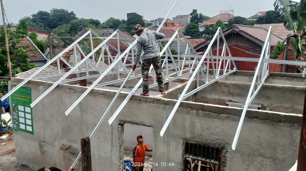 Kemajuan Rehabilitasi Rumah Warga Cilodong Meningkat di Hari Keempat TMMD