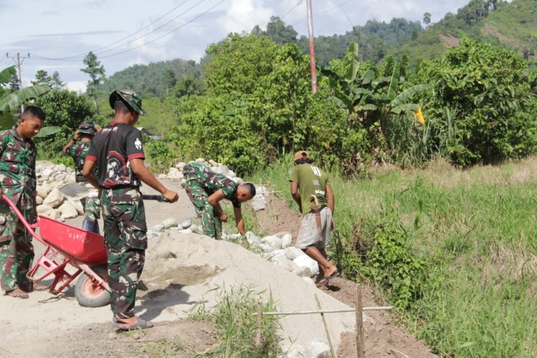Pembangunan Infrastruktur di Desa Oyom Melalui TMMD ke-127 Permudah Akses Warga