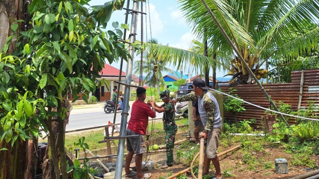 Sinergi TNI dan Masyarakat Percepat Pembangunan Sumber Air Bersih di Anggoeya