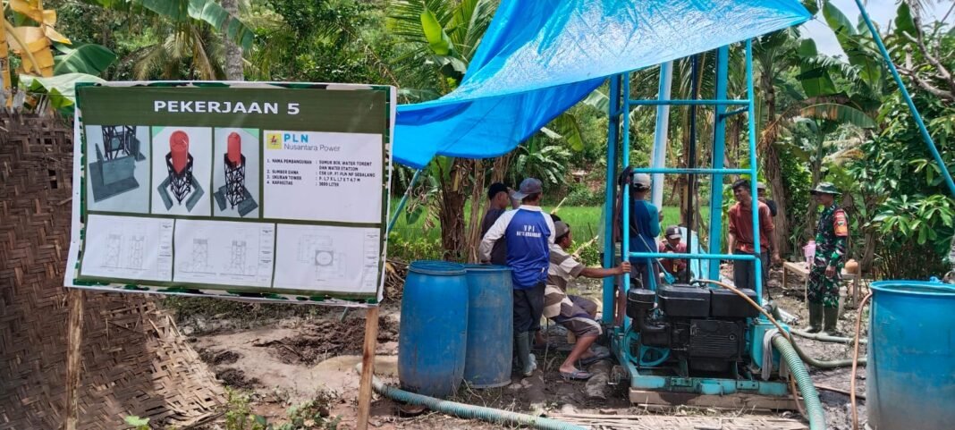 Pembangunan Sumur Bor di Desa Kota Jawa oleh TMMD Kodim 0421/LS Capai Kedalaman 51 Meter