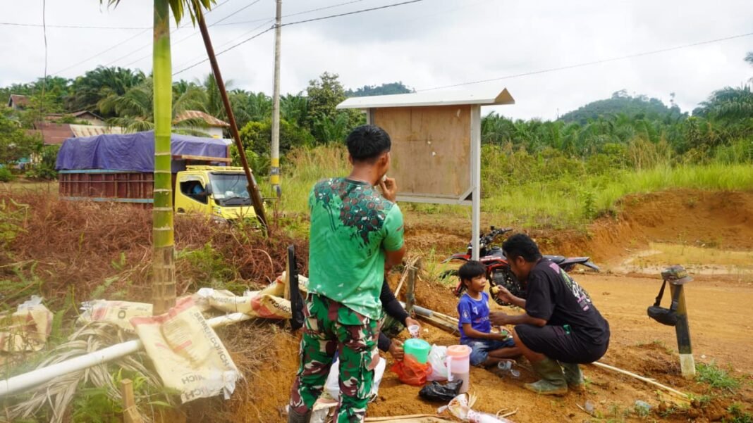 Satgas TMMD Membangun Kedekatan Humanis dengan Anak-Anak di Desa Tri Buana
