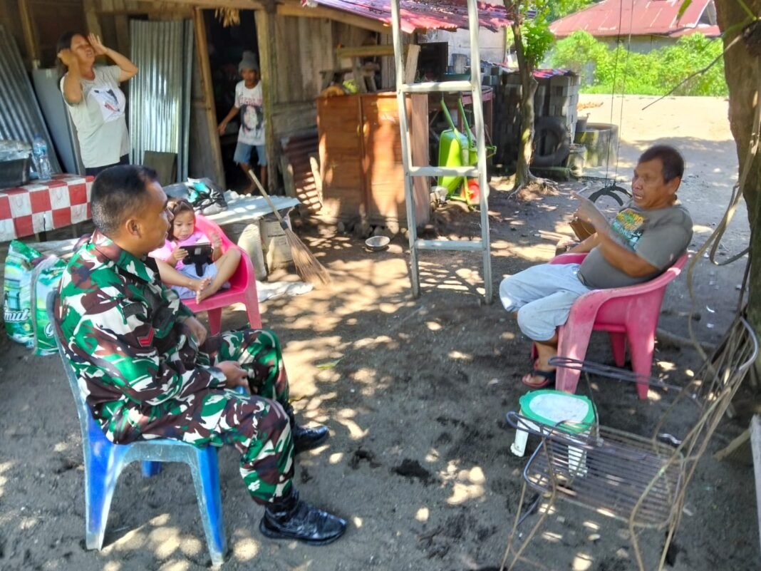 Babinsa Koramil 1302-14/Amurang Gelar Kegiatan Sosial Bersama Masyarakat