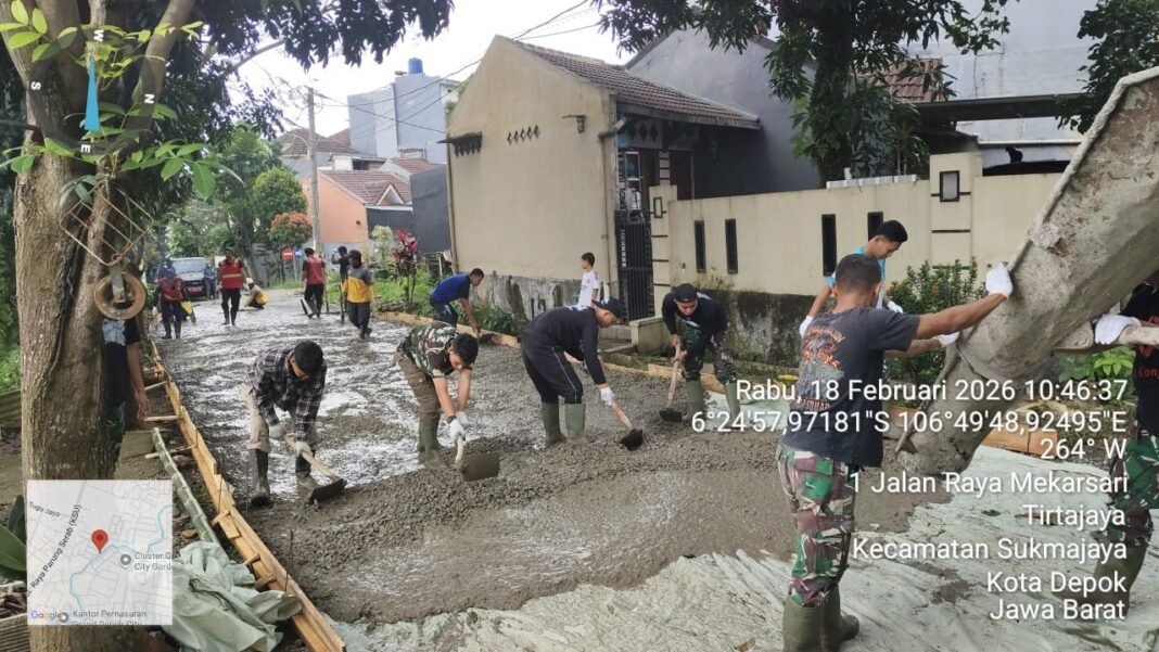 TMMD Depok: Akses Jalan Warga Dipercepat dengan Kerja Sama