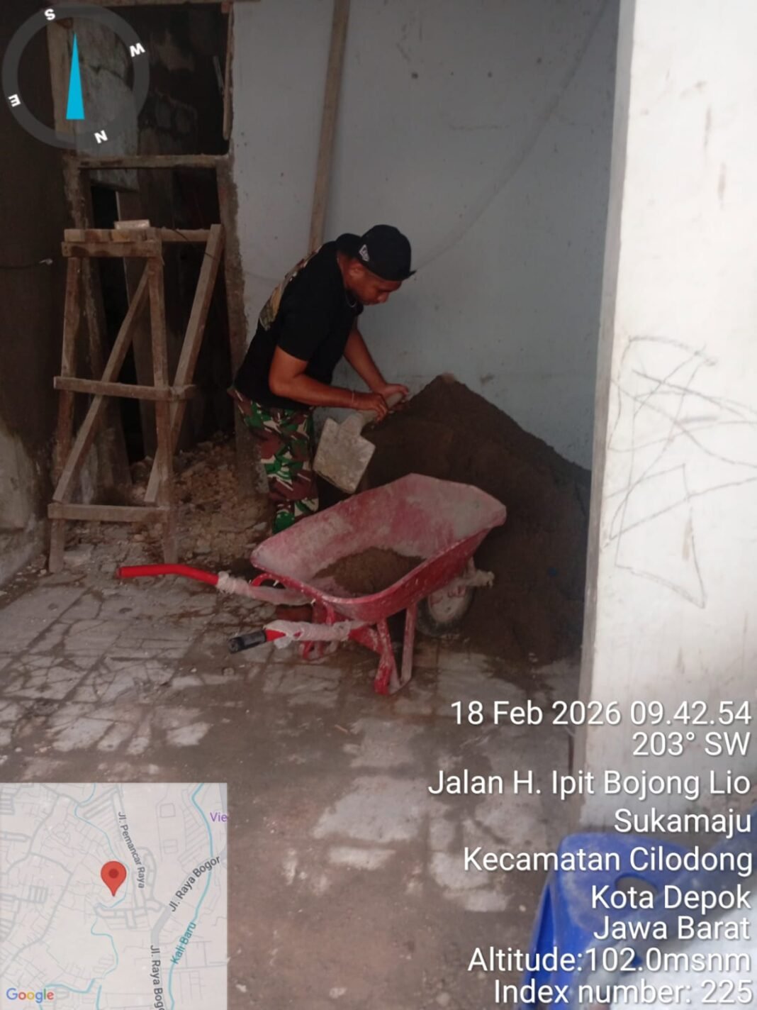 TMMD Ke-127: Renovasi Rumah Tidak Layak Huni di Sukamaju Mencapai 44 Persen