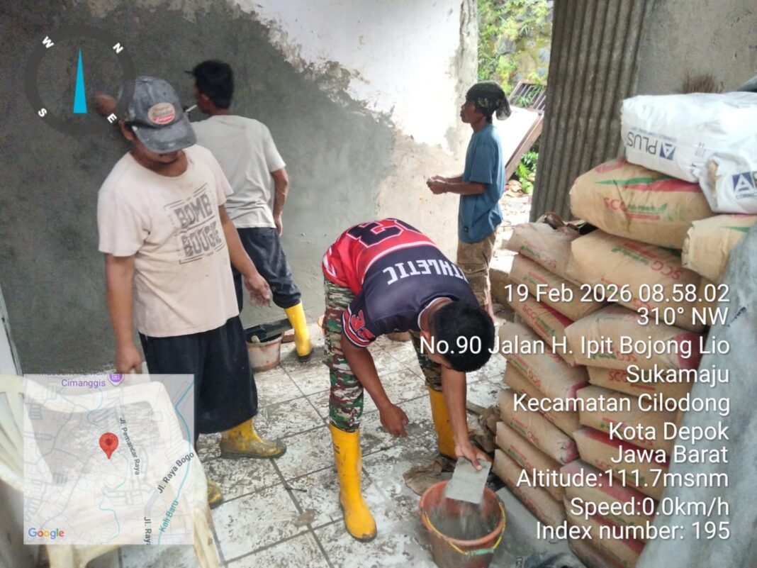 Program RTLH TMMD Ke-127 Kodim 0508/Depok Capai Hampir 50 Persen, Warga Sukamaju Nikmati Manfaatnya