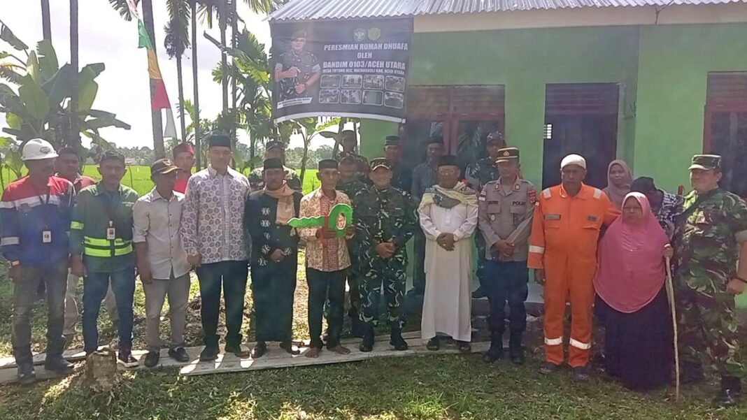 Momen Haru: Dandim 0103/Aceh Utara Resmikan Rumah Dhuafa untuk Pak Yusuf