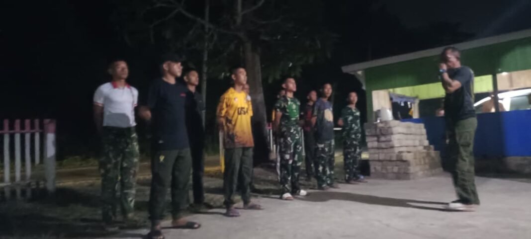 Apel Malam Rutin Satgas TMMD 127 Kodim 1417/Kendari Dalam Evaluasi Progres Pekerjaan